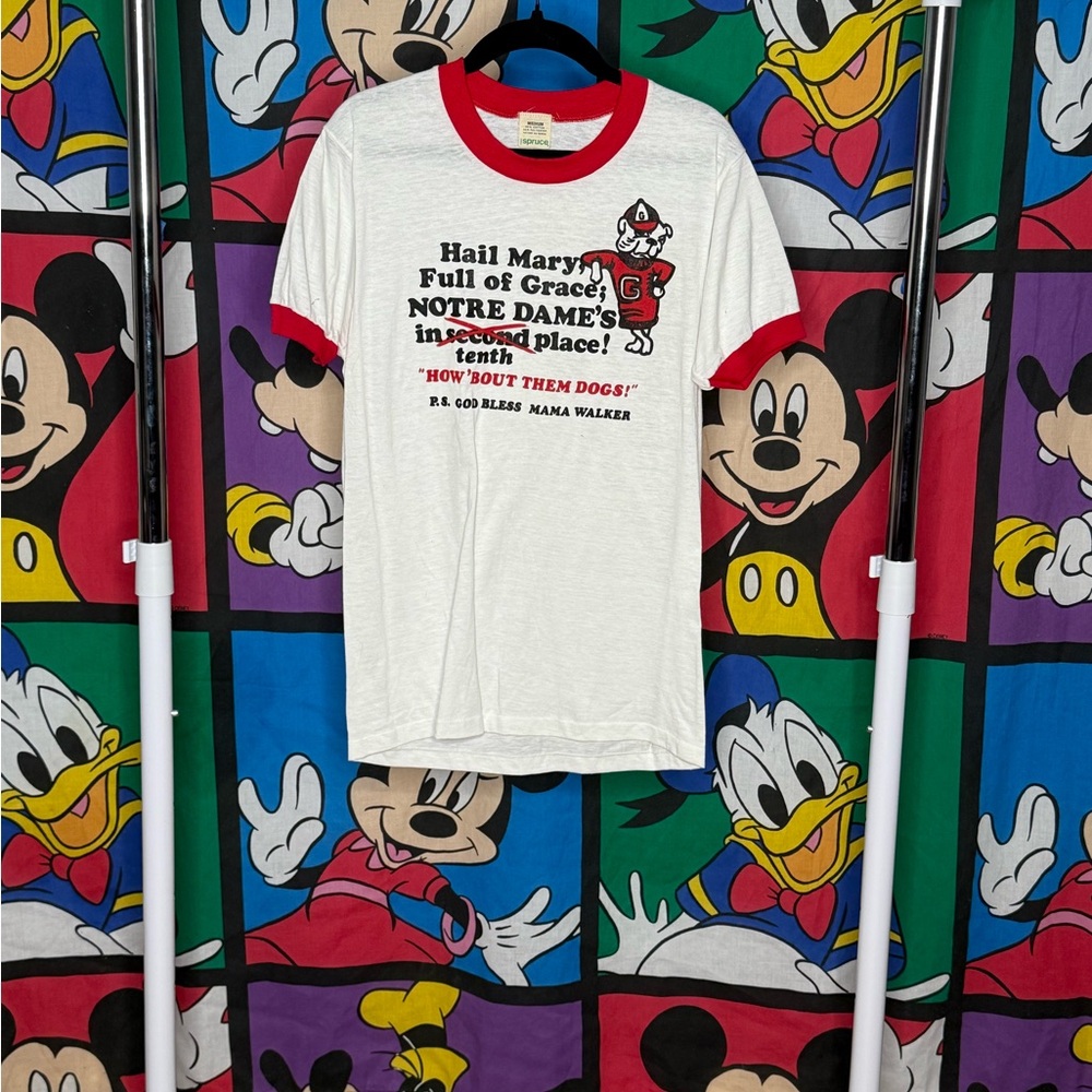 Vintage UGA Football Ringer Tee